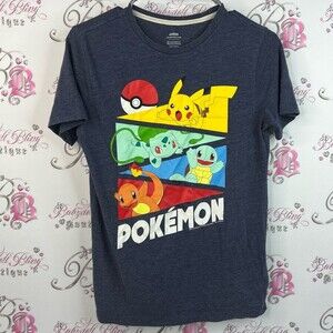 Old Navy tshirt tee top graphics Pokémon Graphic Tee - Navy blue yellow red